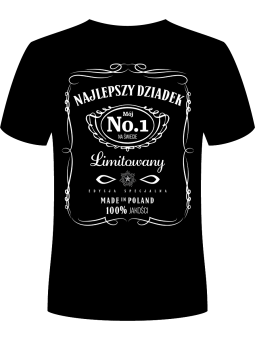 Koszulka Koszulka Męska Dziadek 100% Jakości Czarna - Prezent na Dzień Dziadka ?