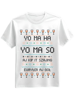 Koszulka Koszulka Męska Yo Ma Ha Yo Ma So Biała - piwo święta mikołaj