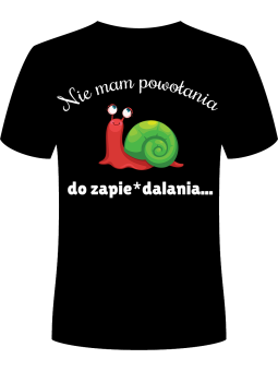 Koszulka Koszulka Męska Nie mam powołania Czarna - Śmieszne T-Shirty z Nadrukami ?