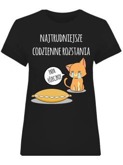 Koszulka Koszulka Damska Pa Pa Łóżeczko Czarna - Śmieszne T-Shirty z Nadrukami ?