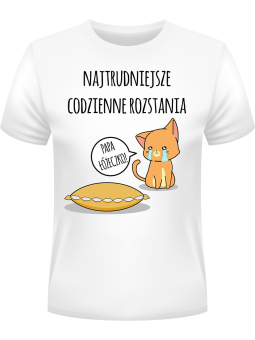 Koszulka Koszulka Męska Pa Pa Łóżeczko Biała - Śmieszne T-Shirty z Nadrukami ?