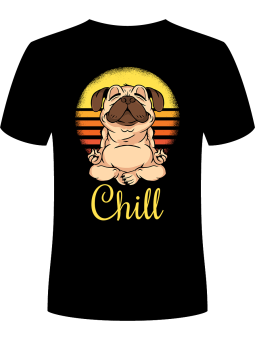 Koszulka Koszulka Męska Chill Czarna - Śmieszne T-Shirty z Nadrukami ?