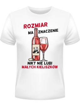 Koszulka Koszulka Męska Rozmiar ma znaczenie Biała - Śmieszne T-Shirty z Nadrukami ?
