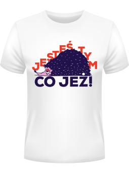 Koszulka Koszulka Męska Jesteś Tym Co Jeż Biała - Śmieszne T-Shirty z Nadrukami ?