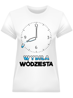 Koszulka Koszulka Damska Wybiła Wódziesta Biała - Śmieszne T-Shirty z Nadrukami ?