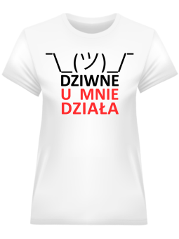 Koszulka Koszulka Damska Informatyk u mnie działa Biała - Śmieszne T-Shirty z Nadrukami ?
