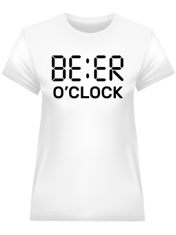Koszulka Koszulka Damska Beer Time Biała - Śmieszne T-Shirty z Nadrukami ?