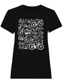 Koszulka Koszulka Damska Rowerowy zawrót głowy Czarna - Śmieszne T-Shirty z Nadrukami ?