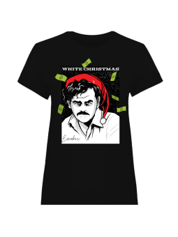 Koszulka Koszulka Damska Białe Święta Czarna - Śmieszne T-Shirty z Nadrukami ?