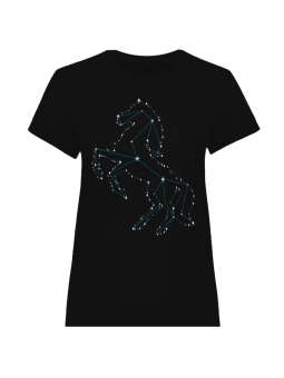 Koszulka Koszulka Damska Koń Konstelacja Czarna - Śmieszne T-Shirty z Nadrukami ?