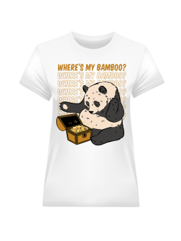 Koszulka Koszulka Damska Panda Bamboo Biała - Śmieszne T-Shirty z Nadrukami ?