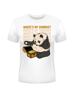 Koszulka Koszulka Męska Panda Bamboo Biała - Śmieszne T-Shirty z Nadrukami ?