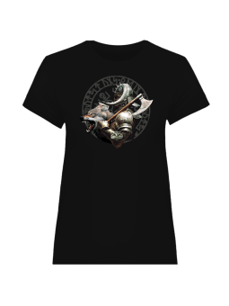 Koszulka Koszulka Damska Wilk Viking Czarna - Śmieszne T-Shirty z Nadrukami ?