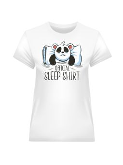 Koszulka Koszulka Damska Panda do spania Biała - Śmieszne T-Shirty z Nadrukami ?