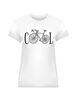 Koszulka Koszulka Damska Rowerowy Cool Biała - Śmieszne T-Shirty z Nadrukami ?