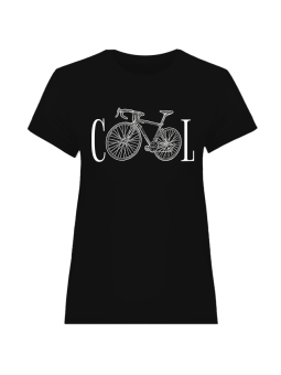 Koszulka Koszulka Damska Rowerowy Cool Czarna - Śmieszne T-Shirty z Nadrukami ?