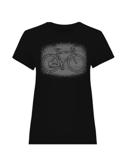 Koszulka Koszulka Damska Rowerowa Iluzja Czarna - Śmieszne T-Shirty z Nadrukami ?