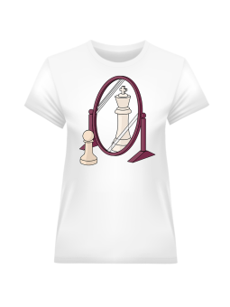 Koszulka Koszulka Damska Pionek Król Biała - Śmieszne T-Shirty z Nadrukami ?