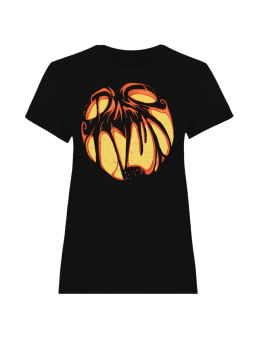 Koszulka Koszulka Damska Pumpkin Creepy Czarna - Śmieszne T-Shirty z Nadrukami ?