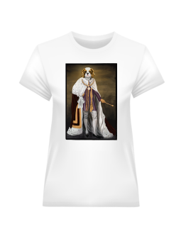 Koszulka Koszulka Damska Psi Król Biała - Śmieszne T-Shirty z Nadrukami ?