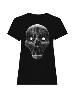 Koszulka Koszulka Damska Horror Skull Czarna - Śmieszne T-Shirty z Nadrukami ?