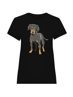 Koszulka Koszulka Damska Pies Coonhound Czarna - Śmieszne T-Shirty z Nadrukami ?