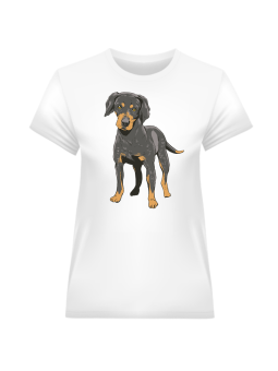 Koszulka Koszulka Damska Pies Coonhound Biała - Śmieszne T-Shirty z Nadrukami ?