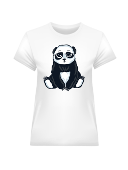 Koszulka Koszulka Damska Słodka Panda Biała - Śmieszne T-Shirty z Nadrukami ?