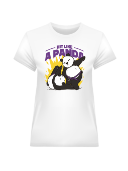 Koszulka Koszulka Damska Panda Jiujitsu Biała - Śmieszne T-Shirty z Nadrukami ?