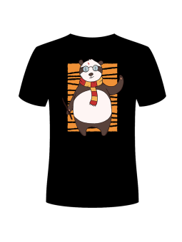 Koszulka Koszulka Męska Panda Potter Czarna - Śmieszne T-Shirty z Nadrukami ?