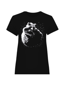 Koszulka Koszulka Damska Planeta Panda Czarna - Śmieszne T-Shirty z Nadrukami ?
