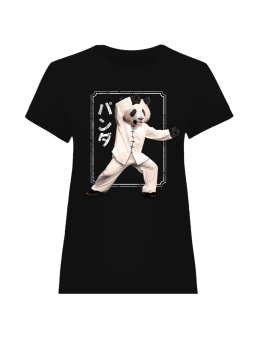 Koszulka Koszulka Damska Kung Fu Panda W Garniturze Czarna - Śmieszne T-Shirty z Nadrukami ?