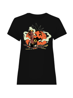 Koszulka Koszulka Damska Bongo Dynia Czarna - Śmieszne T-Shirty z Nadrukami ?