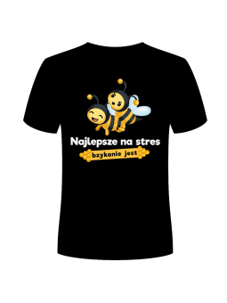 Koszulka Koszulka Męska Najlepsze Na Stres Bzykanie Jest Czarna - Śmieszne T-Shirty z Nadrukami ?