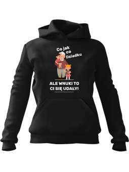 Bluza Męska z kapturem Wnuki Się Dziadkowi Udały Czarna - Śmieszne gadżety z Nadrukami ?