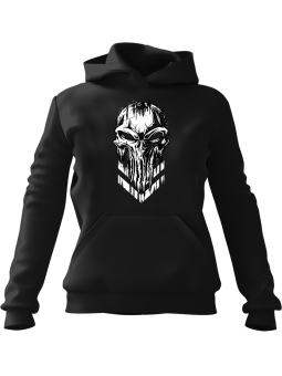 Bluza Męska z kapturem Punisher Military Czarna - Śmieszne gadżety z Nadrukami ?
