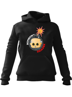 Bluza Męska z kapturem Bombowy Dziadek Czarna - Śmieszne gadżety z Nadrukami ?