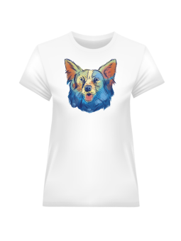 Koszulka Koszulka Damska Pies Collie Watercolor Biała - Śmieszne T-Shirty z Nadrukami ?