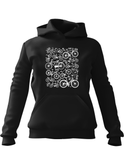 Bluza Męska z kapturem Rowerowy Zawrót Głowy Czarna - Śmieszne gadżety z Nadrukami ?