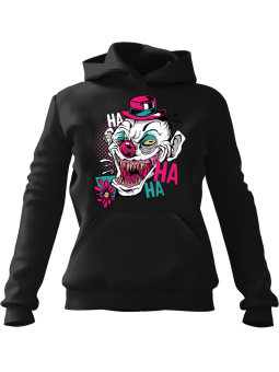 Bluza Męska z kapturem Straszny Clown Czarna - Śmieszne gadżety z Nadrukami ?