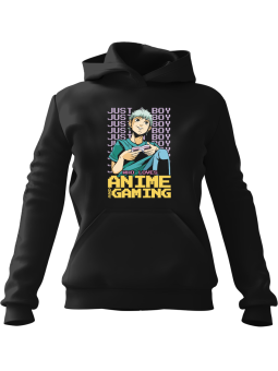 Bluza Męska z kapturem Anime Gaming Dla Gracza Czarna - Śmieszne gadżety z Nadrukami ?