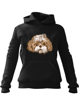Bluza Męska z kapturem Pies Shihtzu Czarna - Śmieszne gadżety z Nadrukami ?
