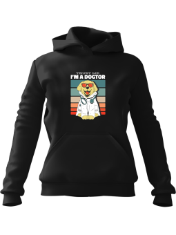 Bluza Męska z kapturem Trust Me I'm A Dogtor Czarna - Śmieszne gadżety z Nadrukami ?