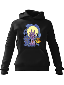 Bluza Męska z kapturem Ręką Zombie Czarna - Śmieszne gadżety z Nadrukami ?