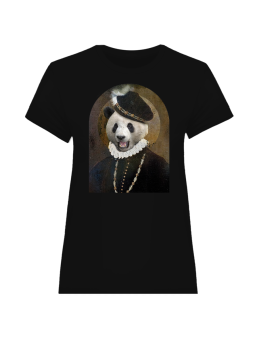 Koszulka Koszulka Damska Panda Lord Czarna - Śmieszne T-Shirty z Nadrukami ?