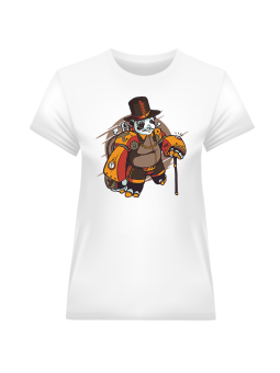 Koszulka Koszulka Damska Steam Punk Biała - Śmieszne T-Shirty z Nadrukami ?