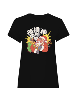 Koszulka Koszulka Damska Bongo Mikołaj Czarna - Śmieszne T-Shirty z Nadrukami ?