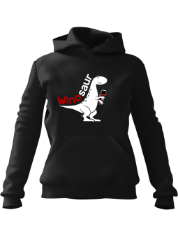 Bluza Męska z kapturem Winosaur Czarna - Śmieszne gadżety z Nadrukami ?