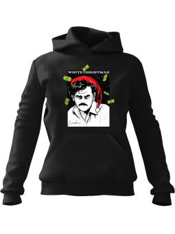 Bluza Męska z kapturem Białe Święta Czarna - Śmieszne gadżety z Nadrukami ?