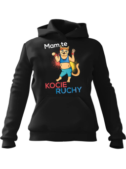 Bluza Męska z kapturem Mam Te Kocie Ruchy Czarna - Śmieszne gadżety z Nadrukami ?